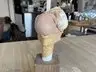 Scoop of gelato in a cone at Clover