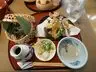 Handmade soba set with tempura at Tsuruki, Biei